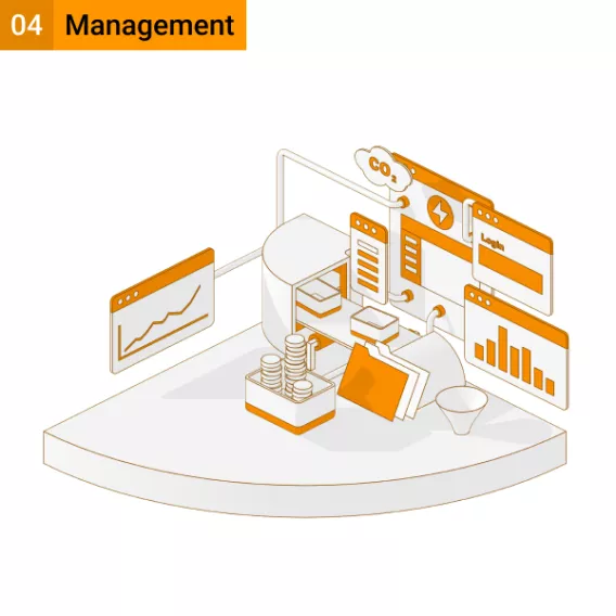 Image of office used for management.