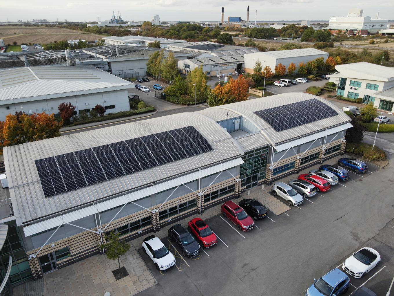 Drone image of North East Lincs office