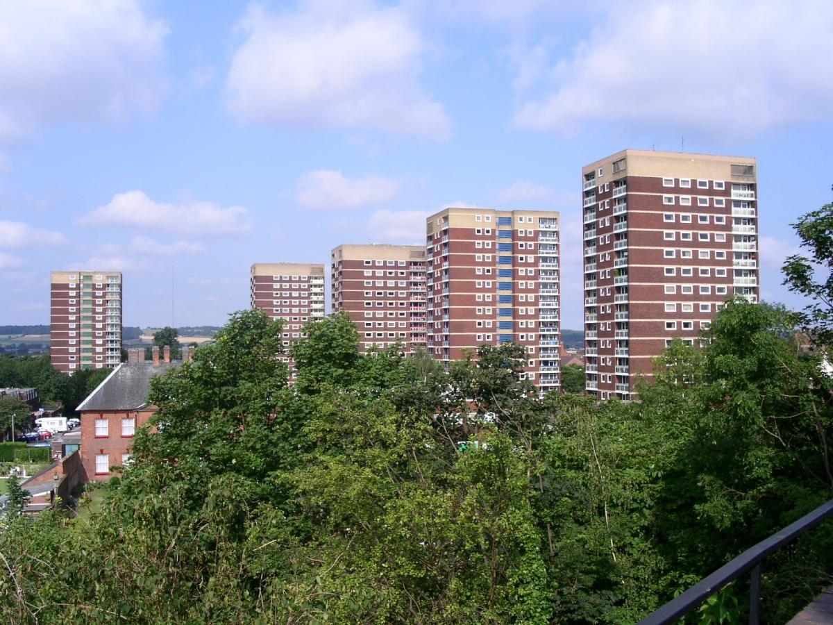 High Rise flats at Riverside Tamworth
