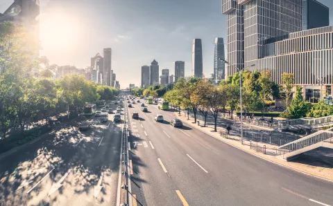 Beijing street view - stock photo