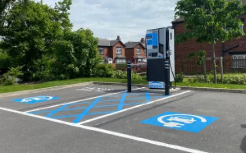 A Genie Point EV charger