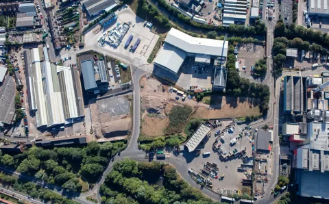 An aerial photograph of Tyseley Energy Park