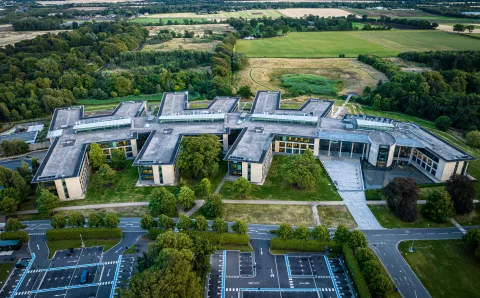 An aerial image of NatWest in Gogaburn