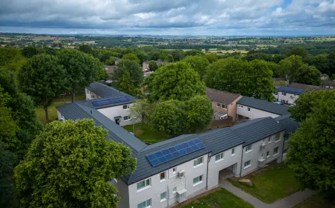 An aerial image of Holt Park Leeds