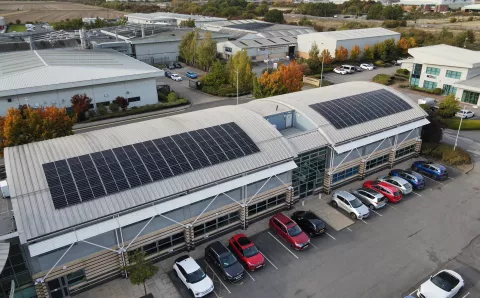 Drone image of North East Lincs office