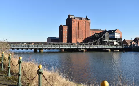 Corporation Road Bridge in Grimsby