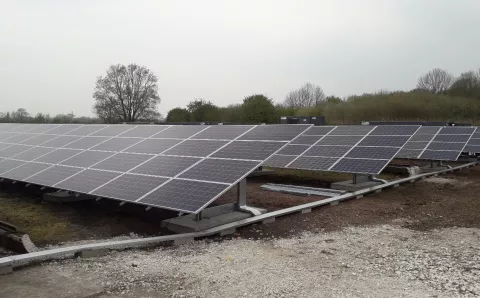 Ground mounted solar at Westhoughton Farm