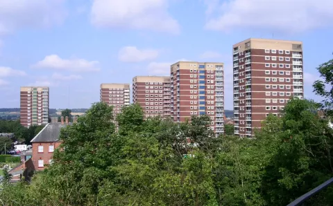 High Rise flats at Riverside Tamworth