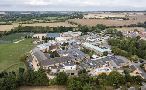 Birdseye view of Comberton Village College