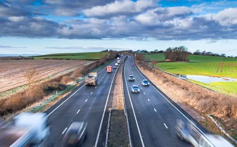 View if highway from above