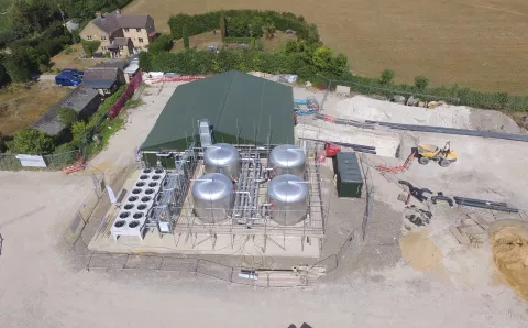 Swaffham Prior Heat Network from above