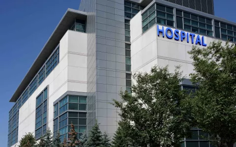 Stock image of a hospital